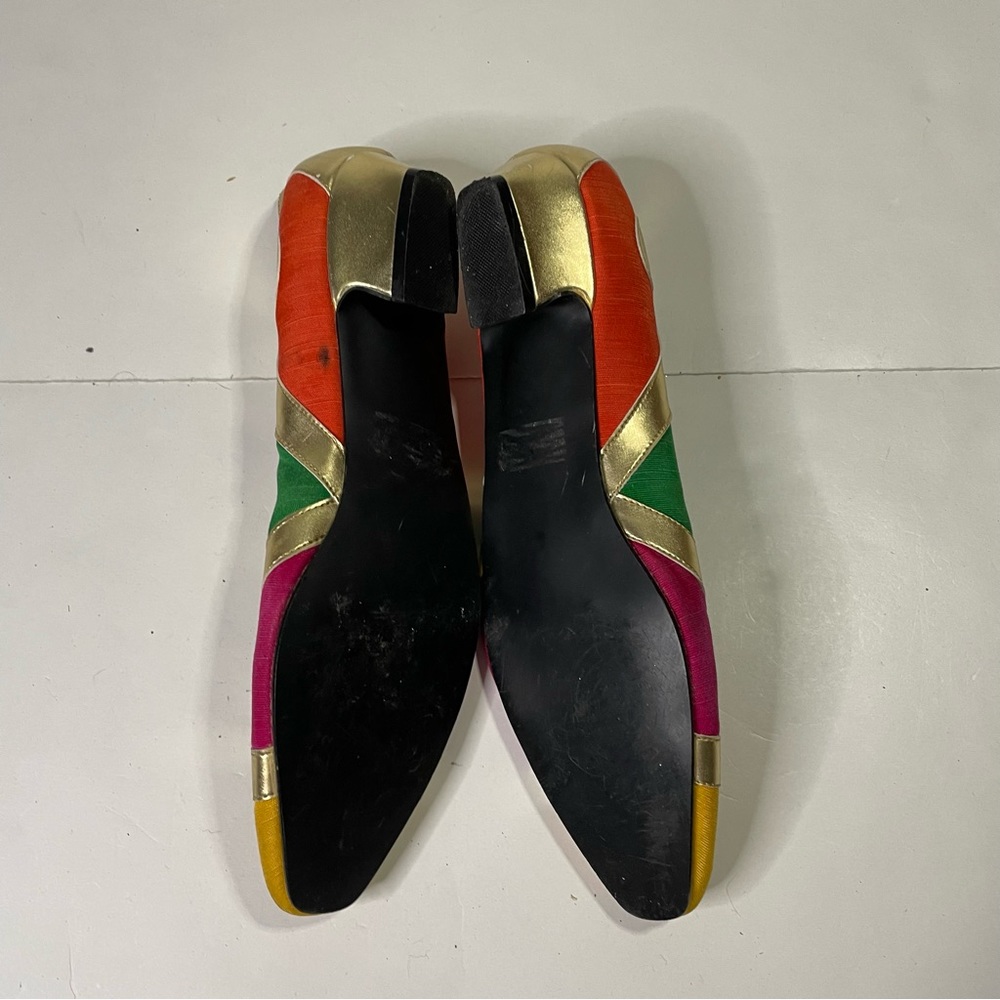 Princess Robyn Colorful Mini Heel Loafer Dress Business Casual Shoes Size 9.5 - Picture 8 of 11